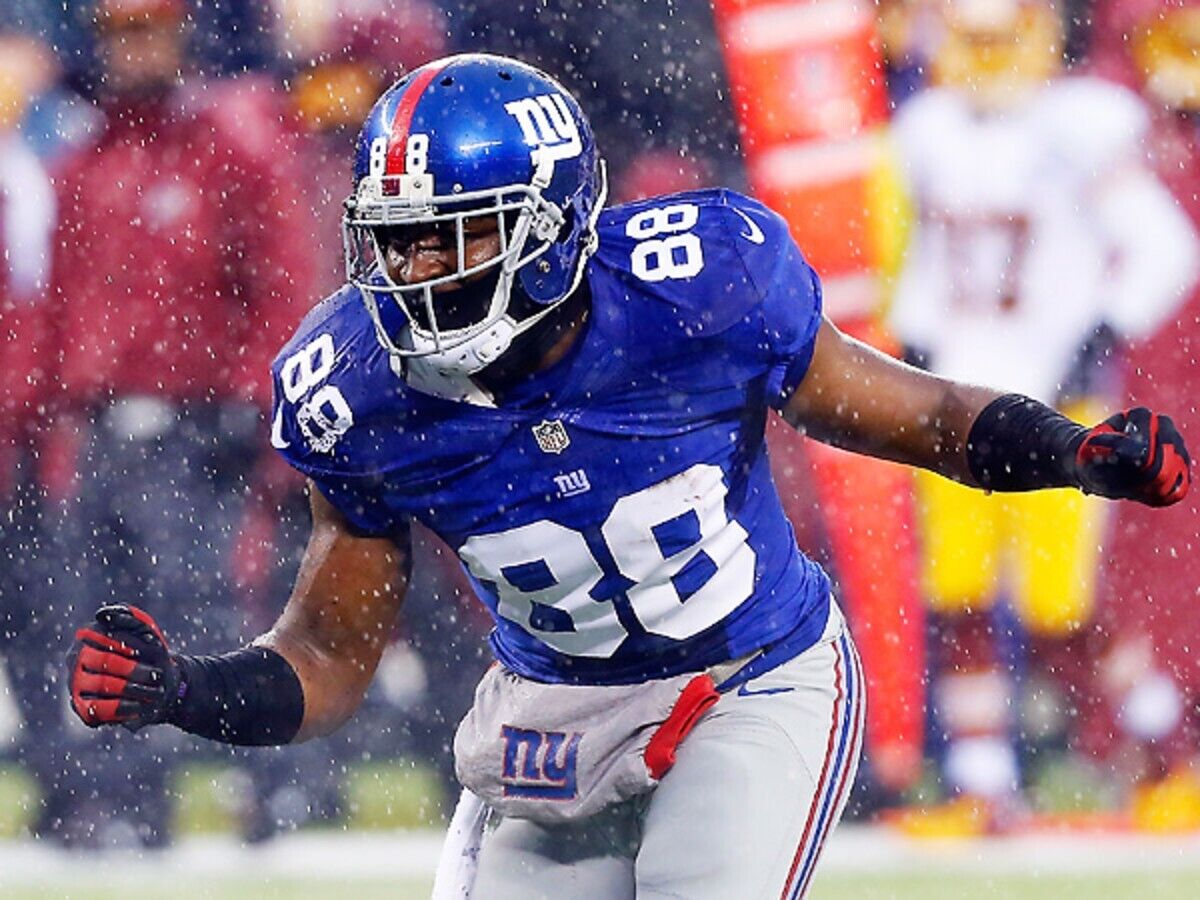 Hakeem Nicks Signed New York Giants Full-Size Helmet (JSA COA) 2009 1st Round Pk