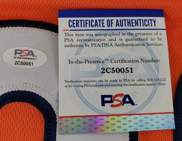 Mike Brown Signed Chicago Bears Jersey (PSA COA) 2000 2nd Round Pick / Nebraska
