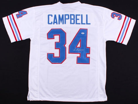 Earl Campbell Signed Houston Oilers Jersey / 5×Pro Bowl R.B. (PSA COA)