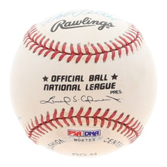 6 Pitchers Who Threw 2 No-hitters Signed Baseball (PSA LOA) Spahn, Feller, +4