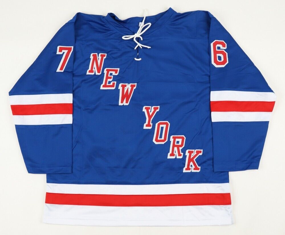 Brady Skjei Signed New York Rangers Jersey (OKAuthentics) Ex Univ of Minnesota