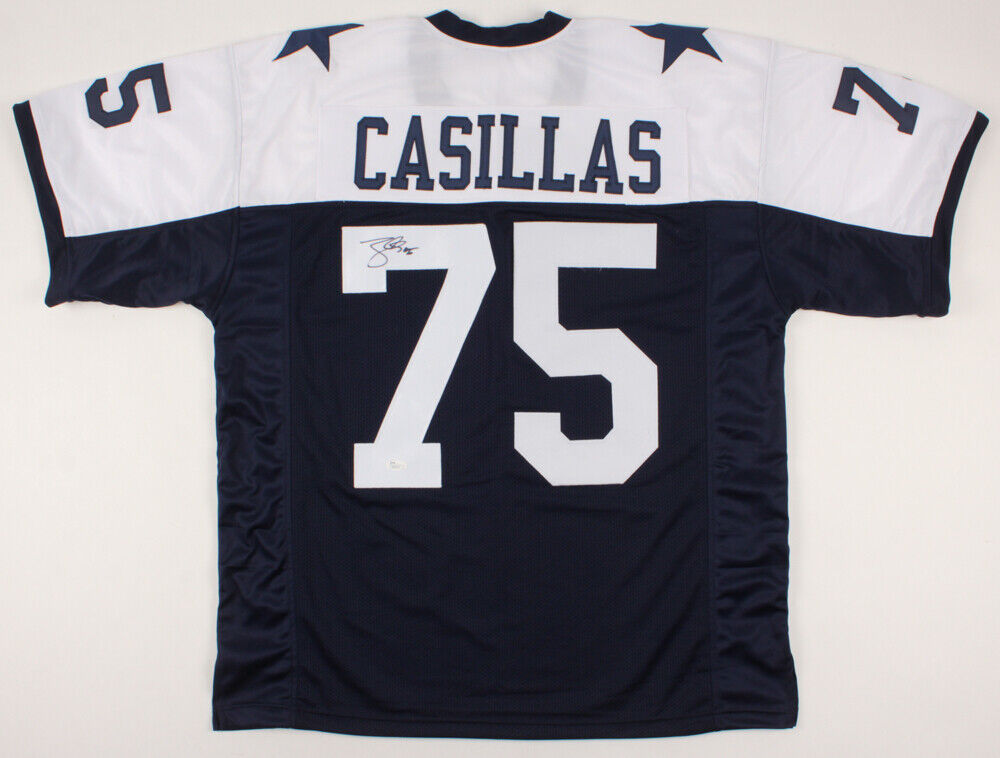 Tony Casillas Signed Cowboys Jersey (JSA) 2×Super Bowl Champion (XXVII,XXVIII)