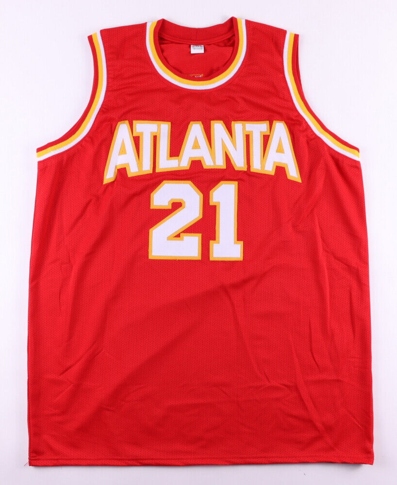 Dominique Wilkins Signed Atlanta Hawhs Jersey (JSA COA) 9xNBA All Star Forward