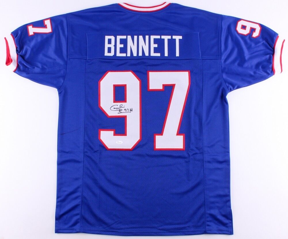 Cornelius Bennett Signed Bills Jersey (JSA Holo) 5×Pro Bowl LB (1988,1990–1993)