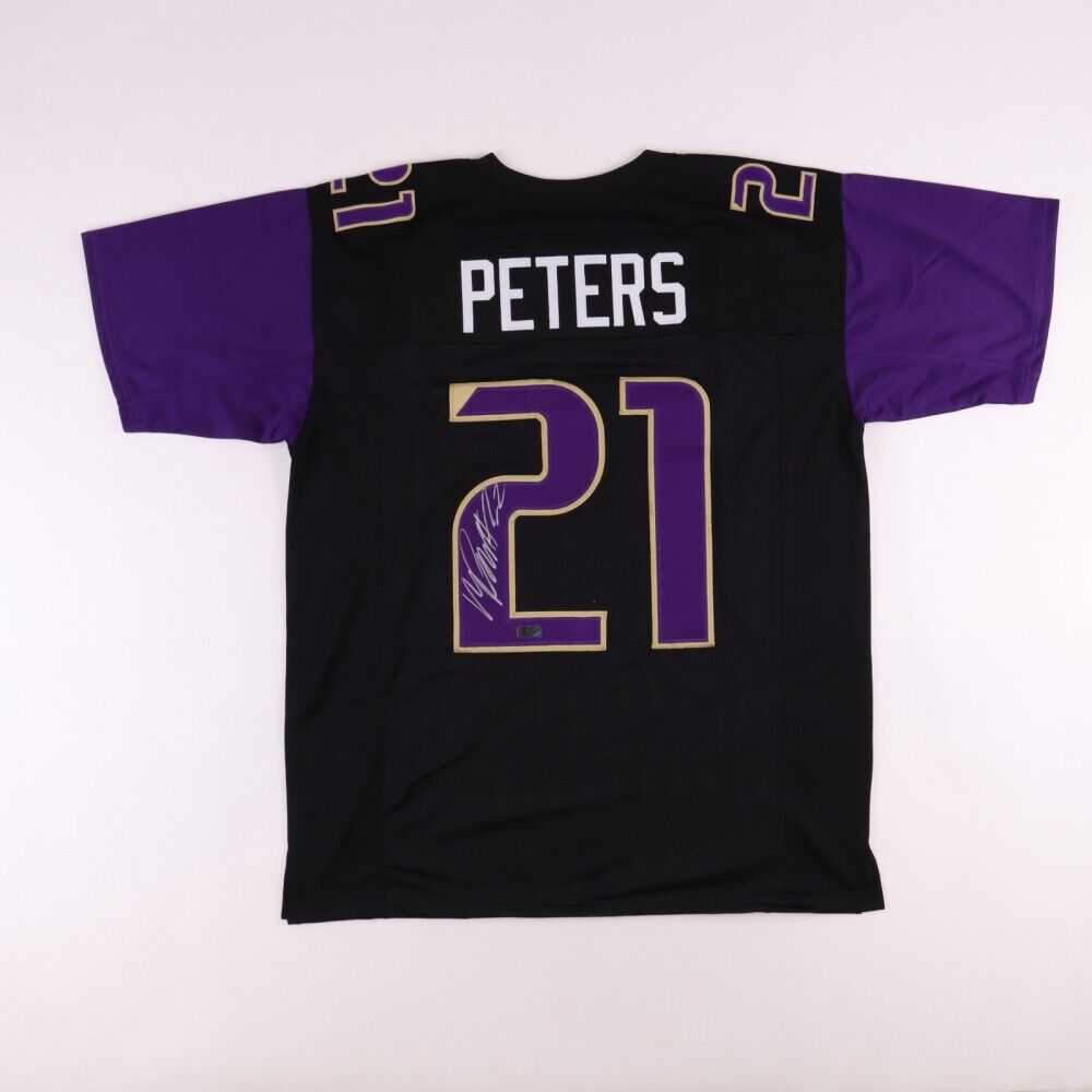 Marcus Peters Signed Baltimore Ravens Jersey (Radtke COA) 3xPro Bowl Cornerback