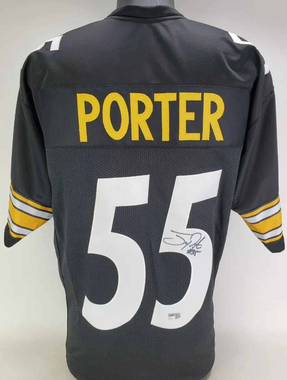 Joey Porter Sr Signed Pittsburgh Steelers Jersey (TSE COA) 4×Pro Bowl Linebacker