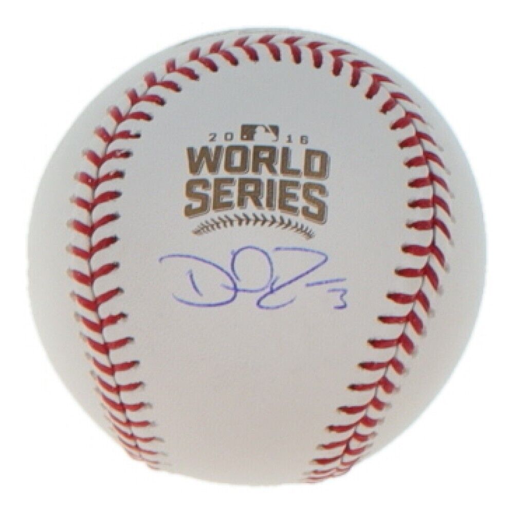David Ross Signed 2016 Cub World Series Champion Baseball (Schwartz COA) Catcher