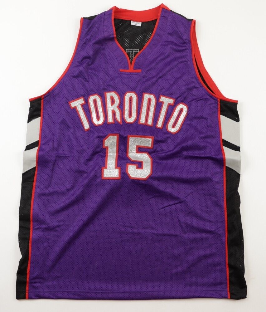 Vince Carter Signed Toronto Raptor Jersey (PSA) 22 Year NBA Veteran / 8xAll Star