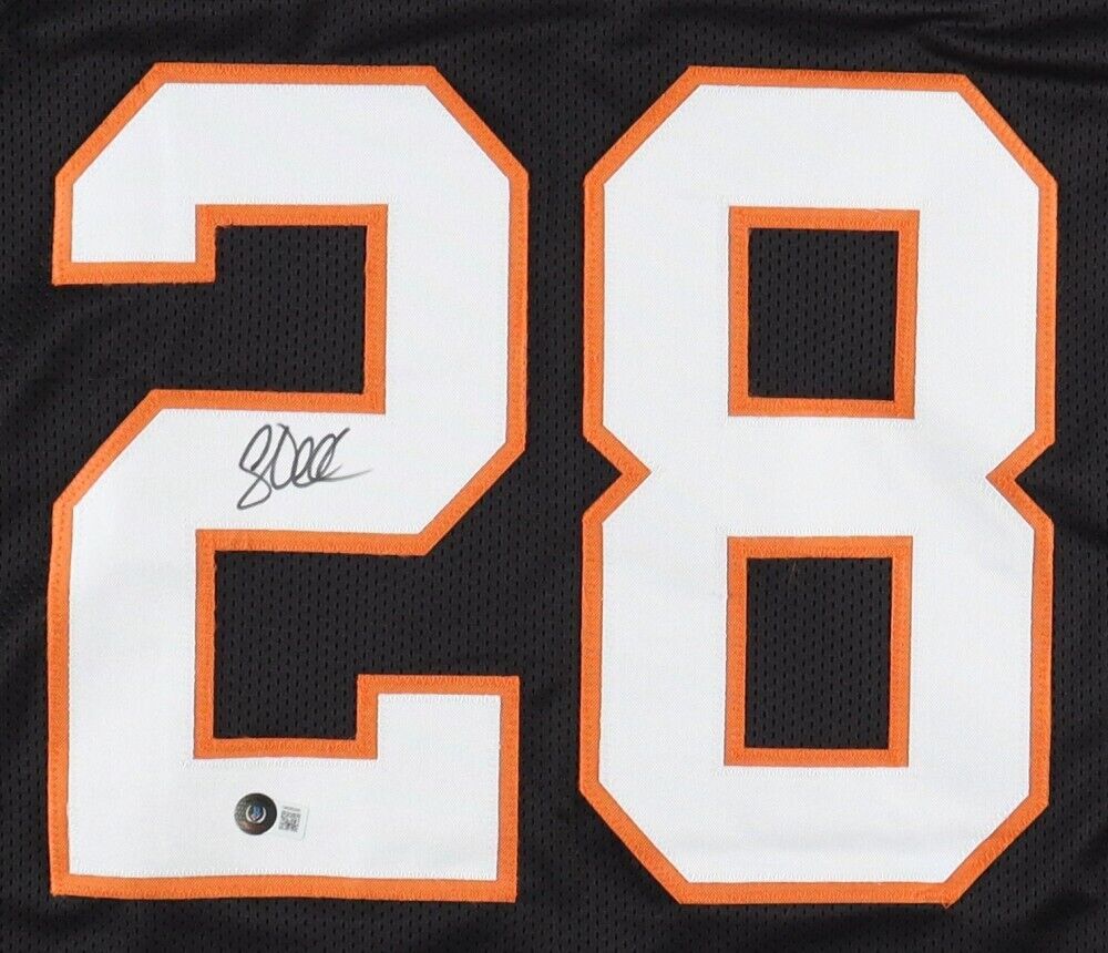 Corey Dillon Signed Cincinnati Bengals Jersey (Beckett) Super Bowl XXXIX Champ