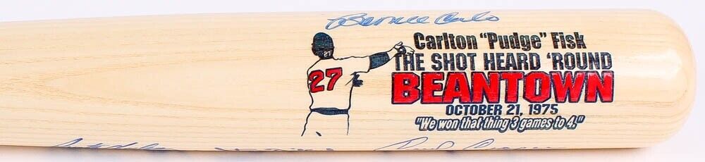 Cooperstown Engraved Carlton Fisk Baseball Bat Signed 9 Boston Red Sox See list