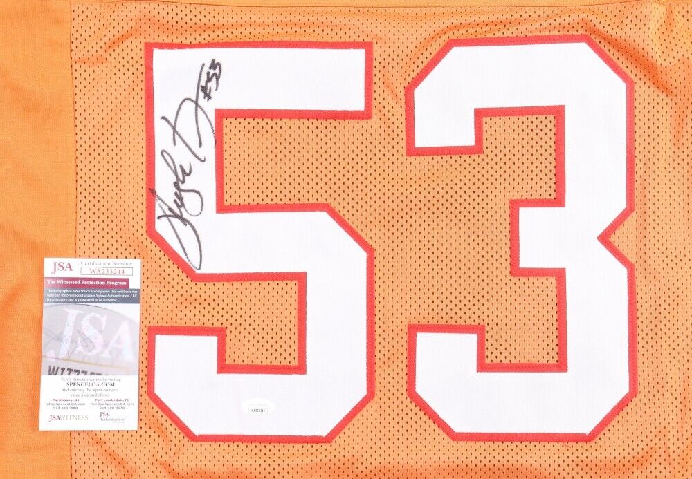 Hugh Green Signed Tampa Bay Buccaneer Creamsicle Jersey (JSA COA) 2xPro Bowl L.B