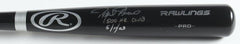 Rafael Palmeiro Signed Rawlings Pro Bat Inscribed 500 HR Club & 5/11/03 JSA COA