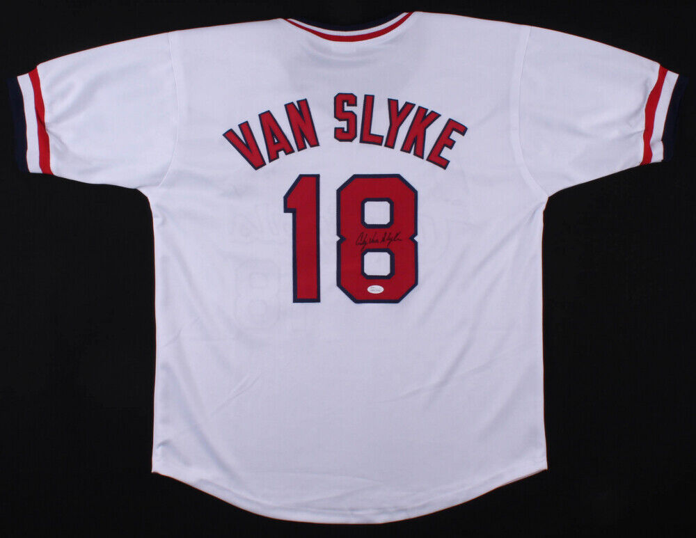 Andy Van Slyke Signed St Louis Cardinals Pullover Jersey (JSA COA) 3×All-Star CF