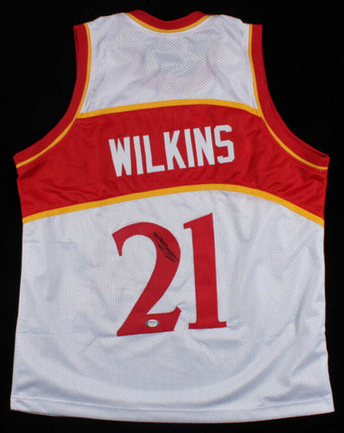 Dominique Wilkins Signed Atlanta Hawks Custom On Court Style Jersey (PSA COA)