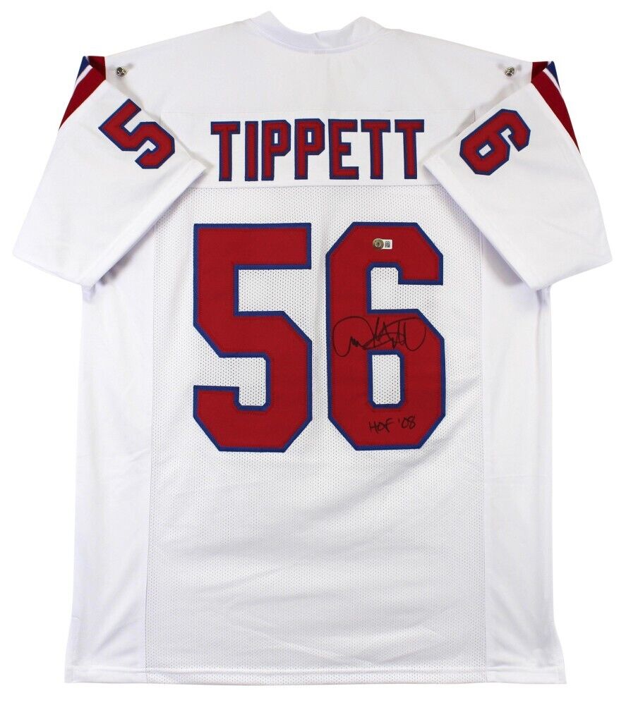 Andre Tippett Signed New England Patriots Jersey Inscribed "HOF 08" (Beckett)