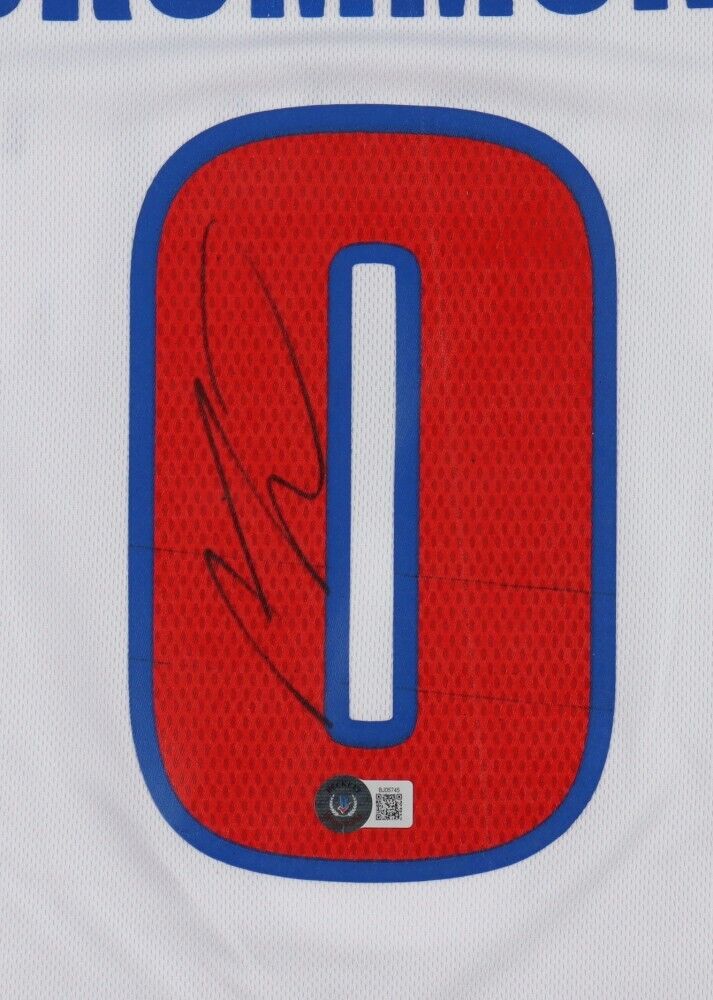 Andre Drummond Signed Detroit Pistons Jersey (Beckett) 2×NBA All-Star 2016, 2018