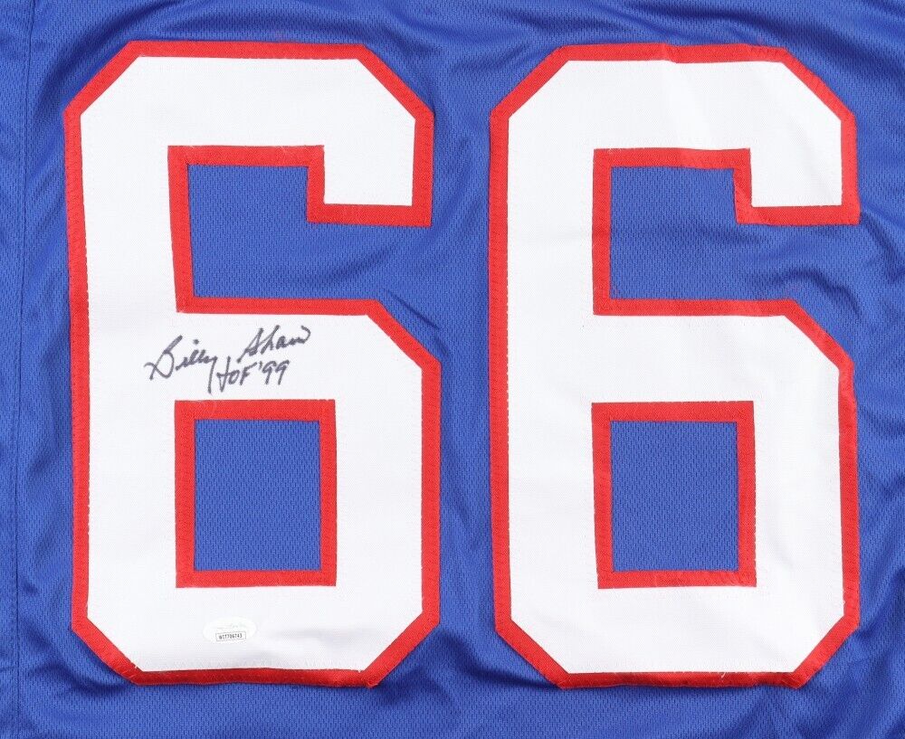 Billy Shaw Signed Buffalo Bills Jersey Inscr HOF 99 (JSA) 8×AFL All-Star Lineman