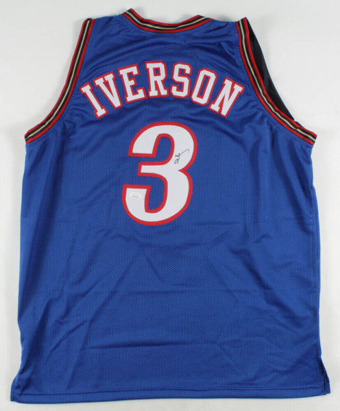 ALLEN IVERSON AUTOGRAPHED PHILADELPHIA 76ERS JERSEY JSA THE ANSWER