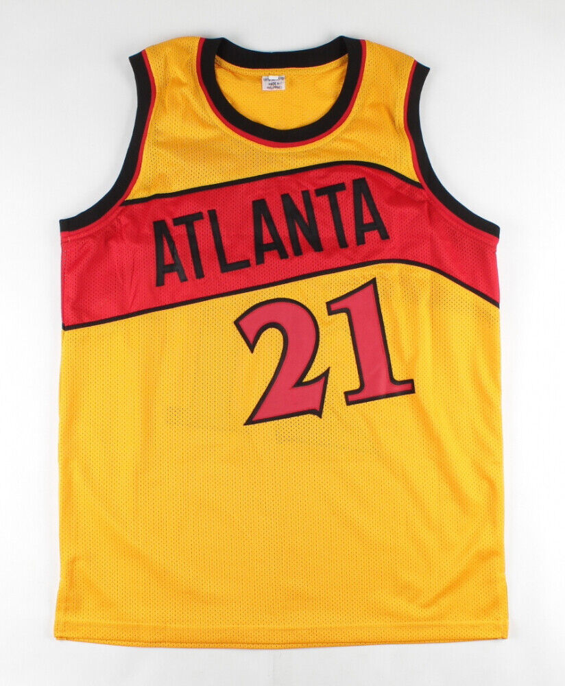 Dominique Wilkins Signed Atlanta Hawks Throwback Jersey (JSA COA) 9xNBA All Star