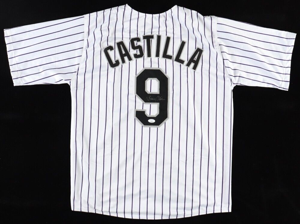Vinny Castilla Signed Colorado Rockies Jersey (JSA) 8xAll Star /10xGold Glover