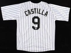 Vinny Castilla Signed Colorado Rockies Jersey (JSA) 8xAll Star /10xGold Glover