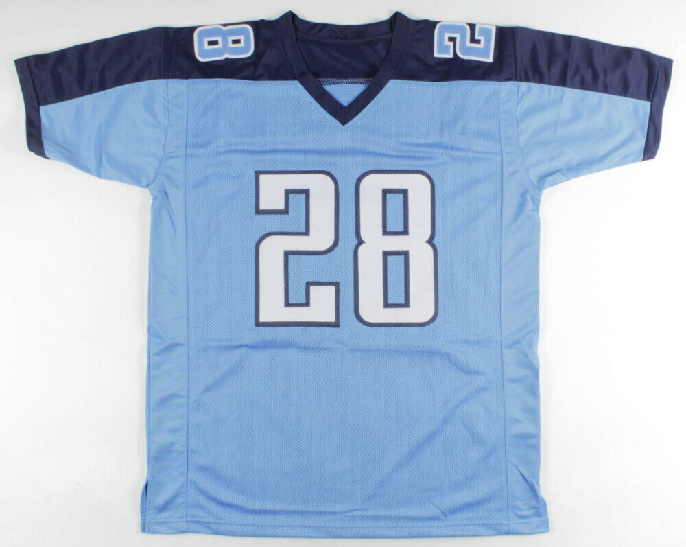 Chris Johnson Signed Tennessee Titans Jersey (Beckett COA) 3×Pro Bowl RB