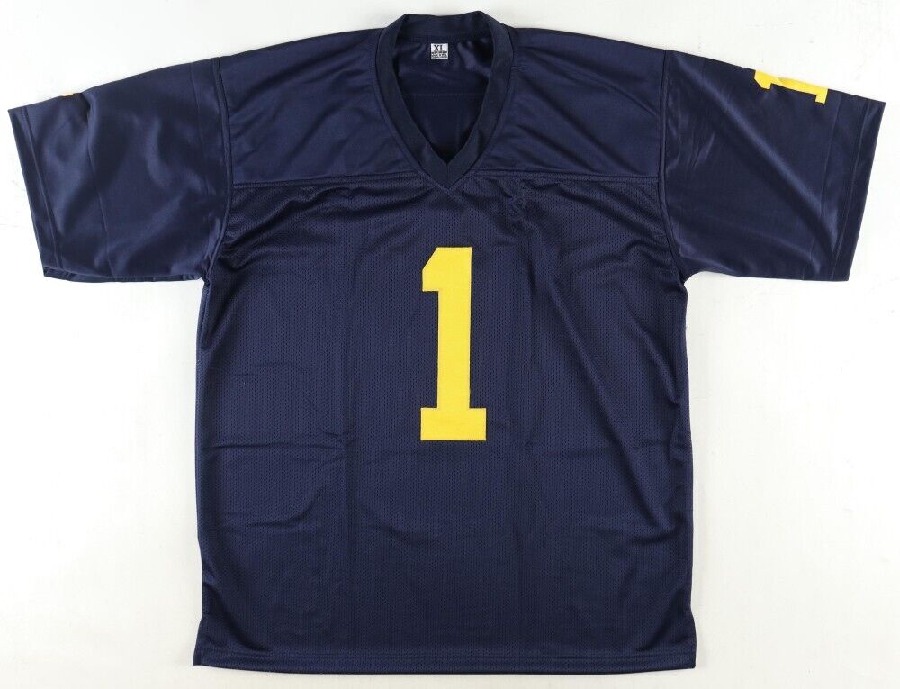Roman Wilson Signed Michigan Wolverines Jersey (Beckett) Houston Texans Receiver
