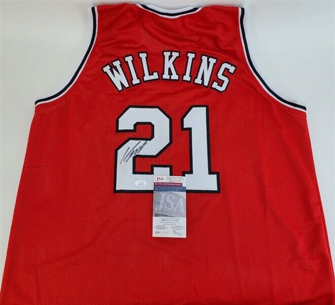 Dominique Wilkins Signed Georgia Bulldogs Jersey (JSA COA) #3 Overall Pick 1982