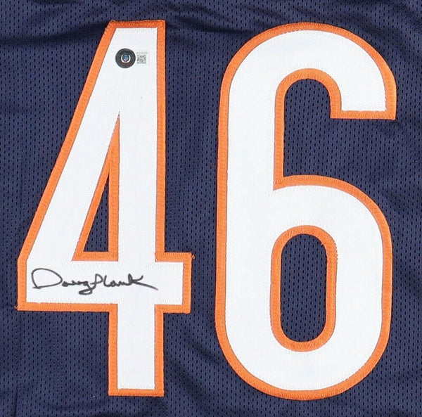 DOUG PLANK Signed Chicago Bears Navy Football Jersey Beckett COA