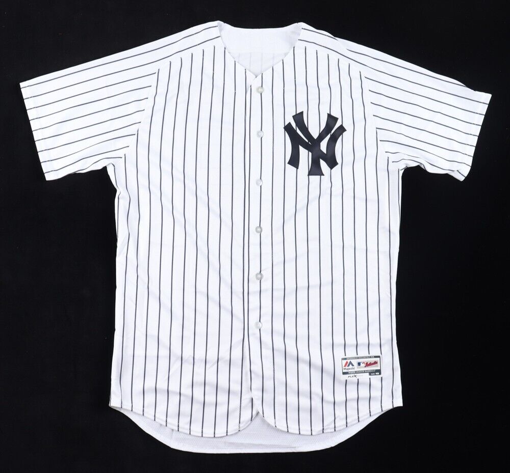 Brandon Drury Signed New York Yankees Majestic Pinstriped Home Jersey (Steiner)