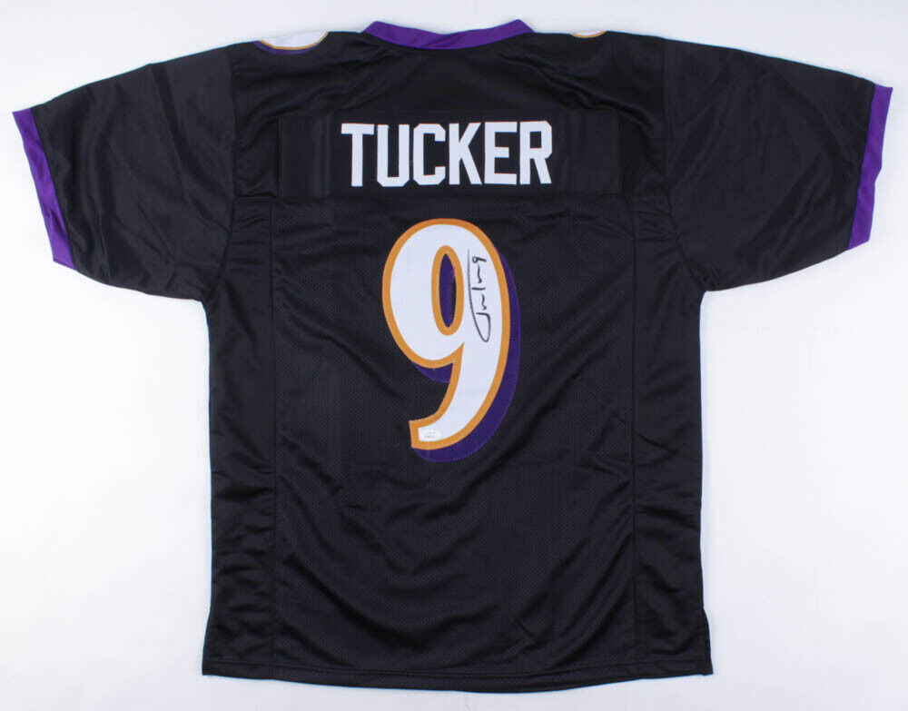 Justin Tucker Signed Baltimore Ravens Jersey (JSA COA) 3xPro Bowl Place Kicker
