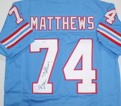 Bruce Mathews Signed Houston Oilers Jersey (JSA COA) 14×Pro Bowl (1988–2001)