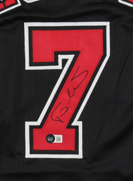 Chicago Bulls Toni Kukoc Autographed Black Jersey 3x NBA Champ
