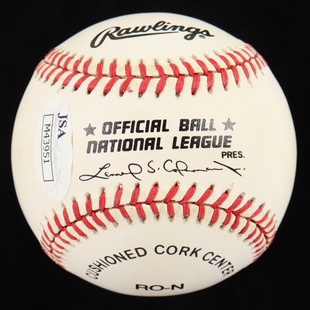 Enos Slaughter Signed Baseball Inscribed "H.O.F. 1985" (JSA) St. Louis Cardinals