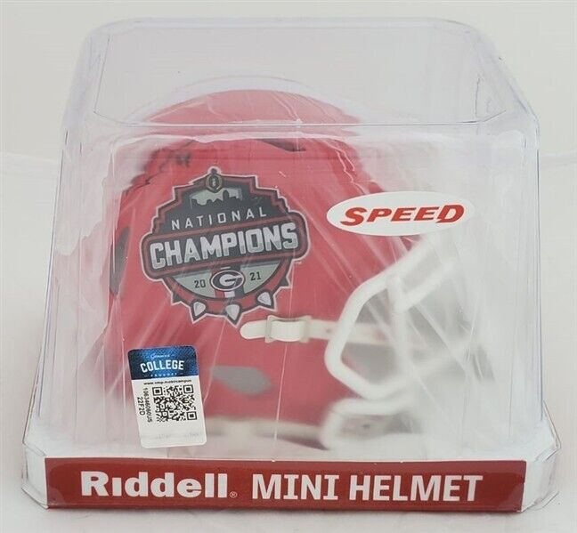 Jordan Davis Signed Georgia Bulldogs Mini Helmet (JSA COA) 2021 National Champs