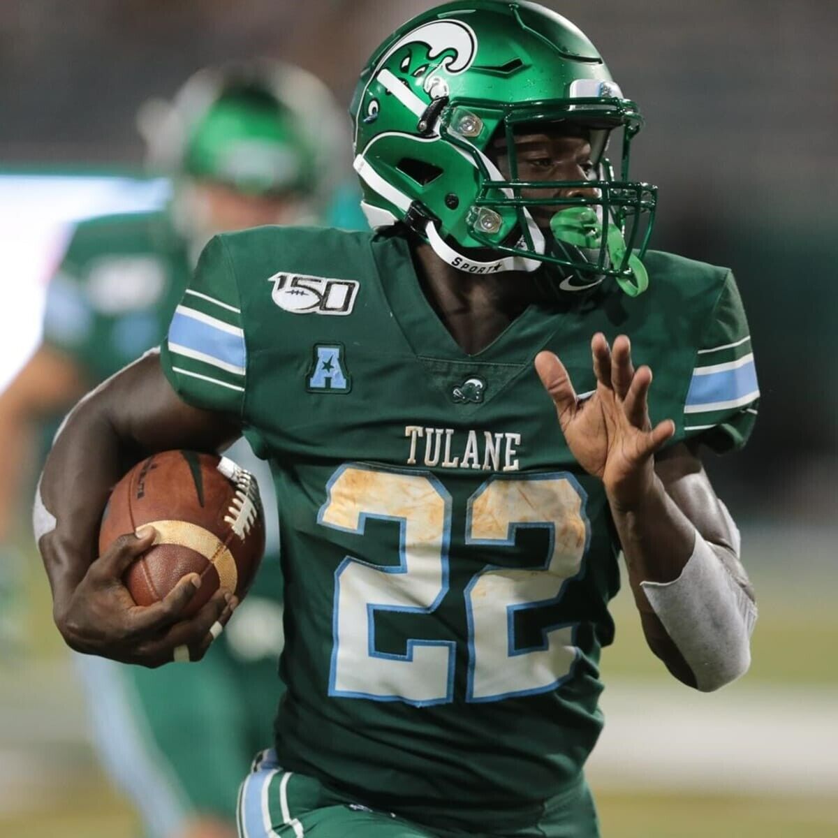 Tyjae Spears Signed Tulane Green Wave Jersey (JSA COA) Tennessee Titans R.B.