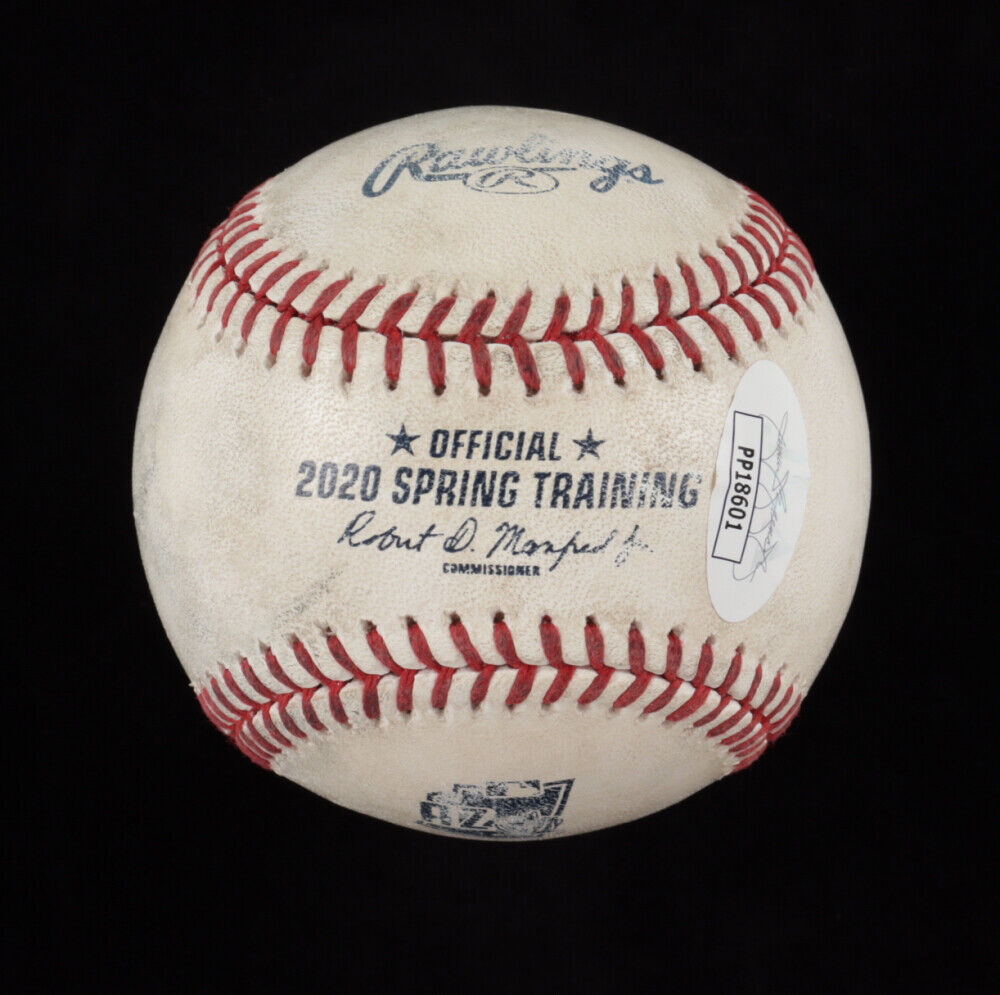 Miguel Amaya Signed 2020 Arizona Spring Training Baseball (JSA COA) Chicago Cubs