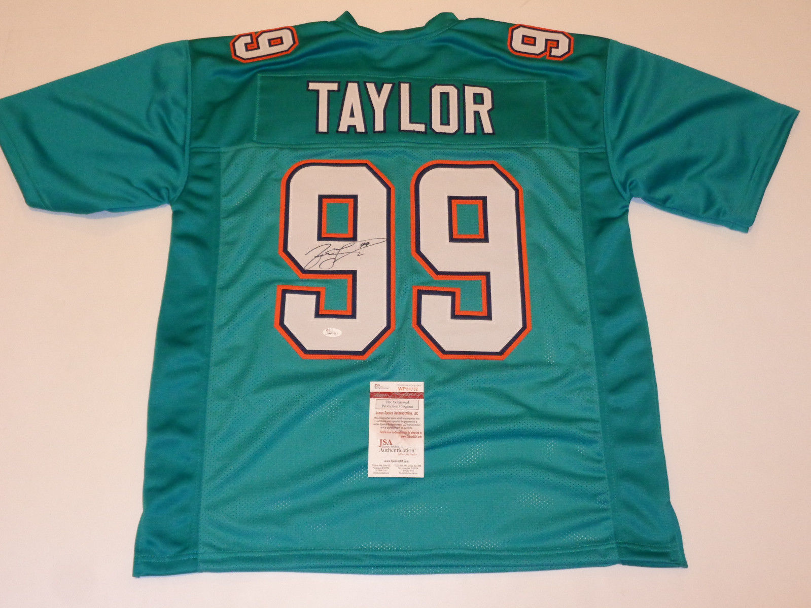 Jason Taylor Signed Miami Dolphins Jersey (JSA COA) HOF L.B. Class of 2017