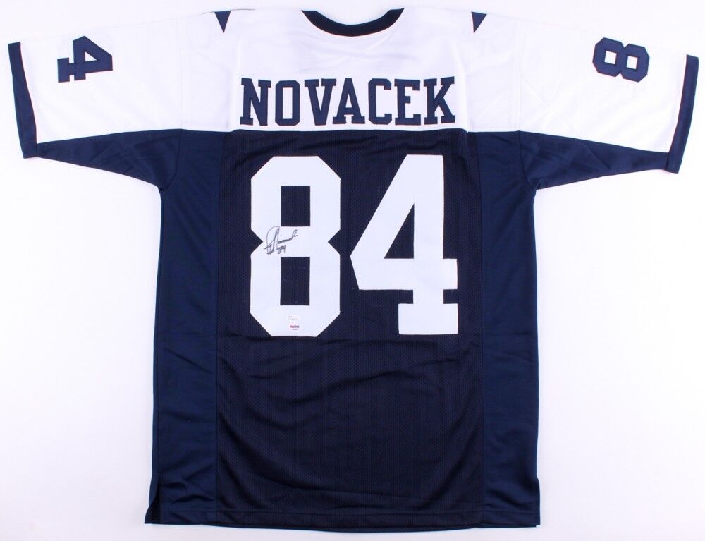 Jay Novacek Signed Dallas Cowboys Jersey (JSA COA) 3 Time Super Bowl Champion