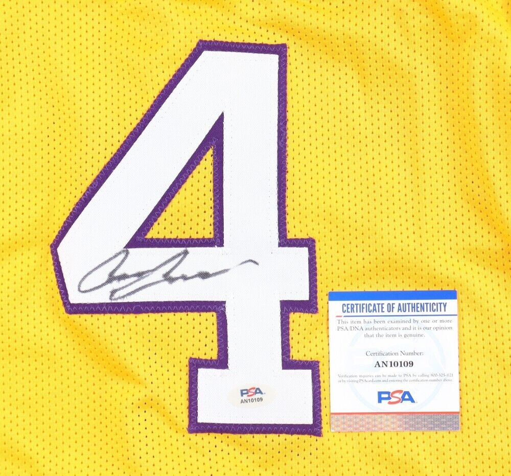 Alex Caruso Signed Los Angeles Lakers Yellow Jersey (PSA COA) 2020 NBA Champion