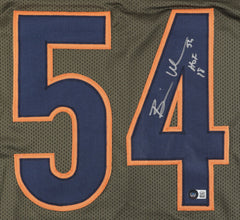 Brian Urlacher Signed Chicago Bears Jersey Inscribed "HOF 18" (Beckett Holo) L.B