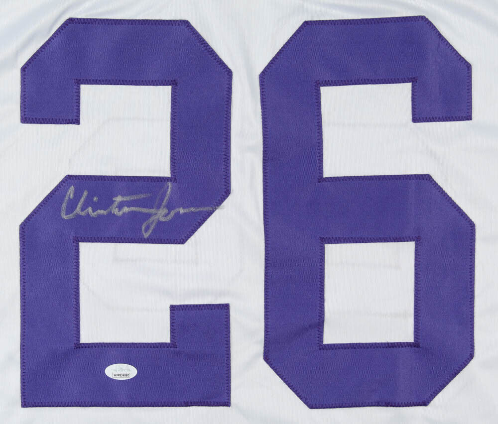 Clinton Jones Signed Minnesota Vikings Jersey (JSA COA) NFL Champion (1969) R.B.