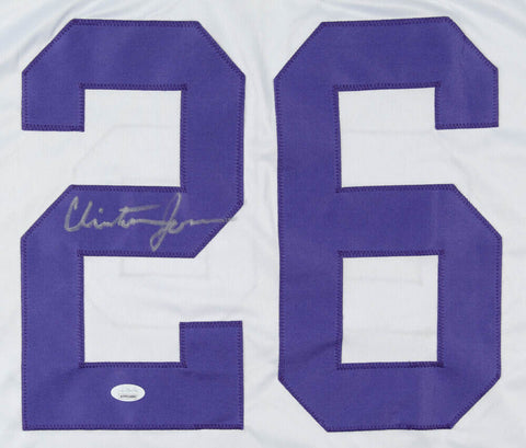 Clinton Jones Signed Minnesota Vikings Jersey (JSA COA) NFL Champion (1969) R.B.