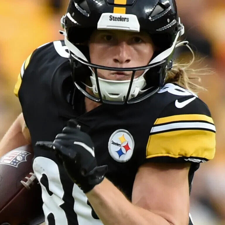Gunner Olszewski Signed Steeler Eclipse Speed Mini Helmet "Here we Go" (Beckett)
