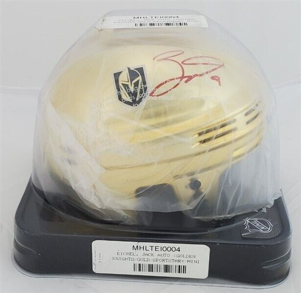Jack Eichel Signed Vegas Golden Knights Mini Hockey Helmet (Fanatics Certified)