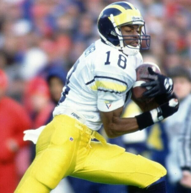 Amani Toomer Signed Michigan Wolverines Jersey (PSA COA) New York Giant W.R.