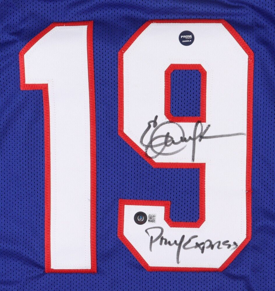 Eric Dickerson Signed SMU Mustangs Jersey Inscr "Pony Express" (Beckett) LA Rams