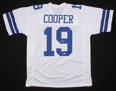 Amari Cooper Signed Cowboys White Jersey (Beckett) Dallas #1 Wide Receiver 2018