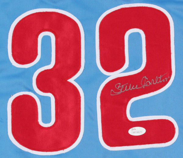 Steve Carlton Signed Philadelphia Phillies Custom Jersey (JSA Witness COA), Auction of Champions, Sports Memorabilia Auction House