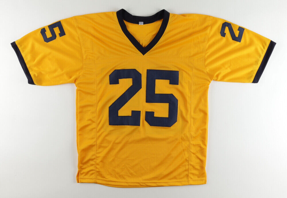 Hassan Haskins Signed Michigan Wolverines Throwback Jersey (JSA Holo) Senior. RB